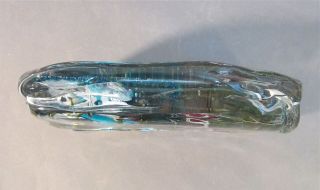 Vtg CENEDESE Italian Murano Art Glass FISH AQUARIUM BLOCK Sculpture Paperweight 10