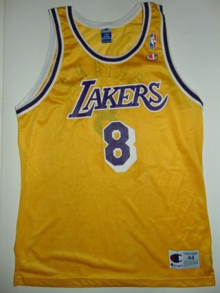 Vintage Champion Retro Gold La Lakers Kobe Bryant Jersey 44 Rare