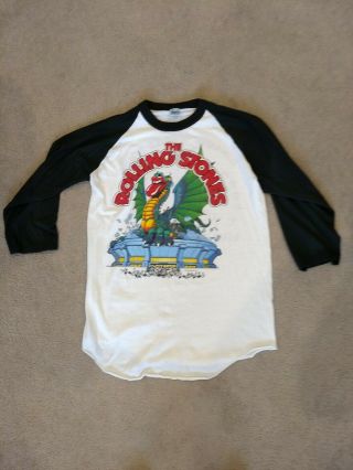 Vintage 1981 Rolling Stones Dragon Concert T Shirt Size Large