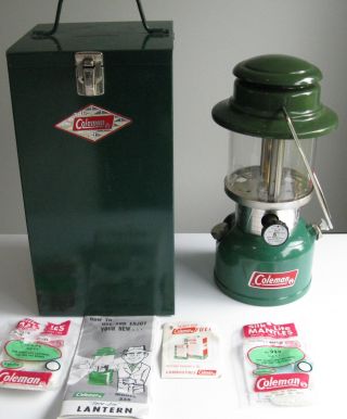 Vintage Coleman 335 Lantern In Steel Case February 1976