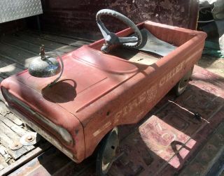 Vintage Fire Chief Pedal Car 503 Amf 2