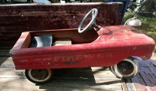 Vintage Fire Chief Pedal Car 503 Amf 6
