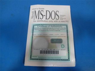 Microsoft Ms - Dos 6.  22 Full Version - W/ Fast Vintage