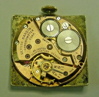 Vintage c.  1951 Ulysse Nardin Chronometer Watch 10K GF 17j 17 Jewel PARTS REPAIR 4