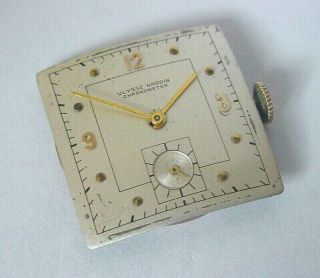 Vintage c.  1951 Ulysse Nardin Chronometer Watch 10K GF 17j 17 Jewel PARTS REPAIR 7