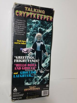 Vintage 1998 Ace Novelty Tales from the Crypt Talking Cryptkeeper Doll in Tuxedo 4