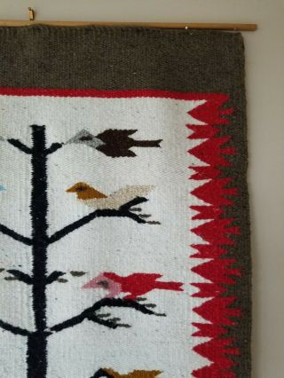 VINTAGE NATIVE INDIAN AMERICAN NAVAJO TREE OF LIFE RUG 2