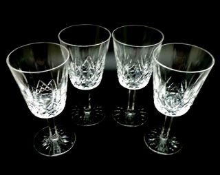 Set of Four Vintage Waterford Long Stemmed Water Glasses Lismore 3