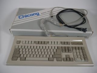 Rare Nos Chicony E8h5ikkb - 5161 Mechanical Keyboard Amber Omron