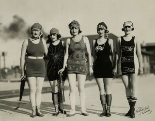 Vintage 1920s Swim - Easy Swimsuits Bathing Beauty Pin - Ups Fashion Photograph 2