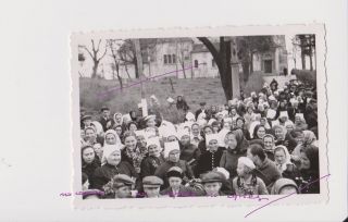 Old Czechoslovakia Photo Wwii Religious Gathering In Sudetenland české Sudety