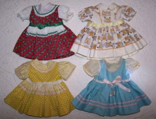 Vintage 16 " Ideal Saucy Walker Dresses W/one Piece Undies,  Circus Print