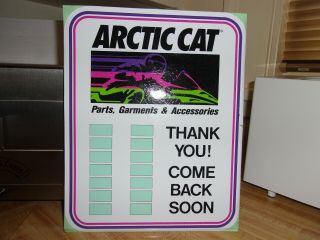 Vintage Arctic Cat Dealer Door/window Sign Sticker Artic