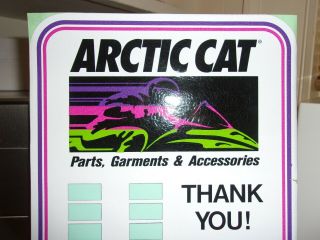 Vintage Arctic Cat Dealer Door/Window Sign Sticker Artic 2