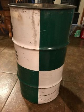 Vintage Texaco Drum Barrel Trash Can Man Gave Garage 2
