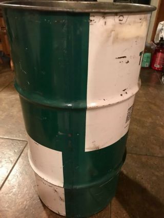 Vintage Texaco Drum Barrel Trash Can Man Gave Garage 3