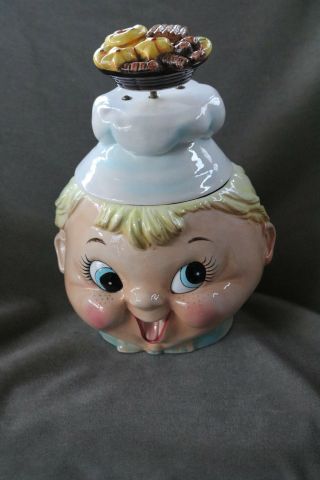 Lefton Vintage Musical Cookie Jar - Baker Boy - 1950 