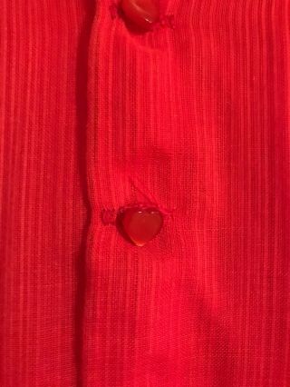 Martha’s Miniatures Red Sheer Fancy Party Dress Size 5 With Bell 10