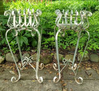 Vintage Wrought Iron Planter Plant Stand - Victorian Style