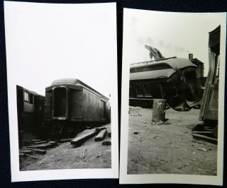 Vtg 1930s PHOTO Snapshots Denver Rio Grande Western Train Wreck Derailment Crash 4
