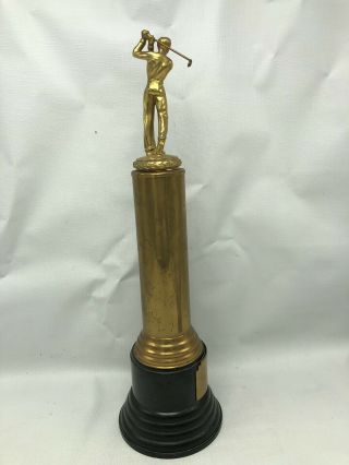 Vintage 1948 Champ Dodge Inc Trophies Co.  Figural Golf Trophy 16” Tall Art Deco 3