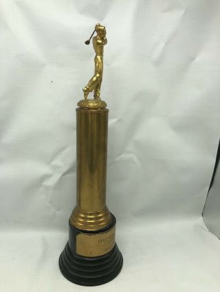 Vintage 1948 Champ Dodge Inc Trophies Co.  Figural Golf Trophy 16” Tall Art Deco 4