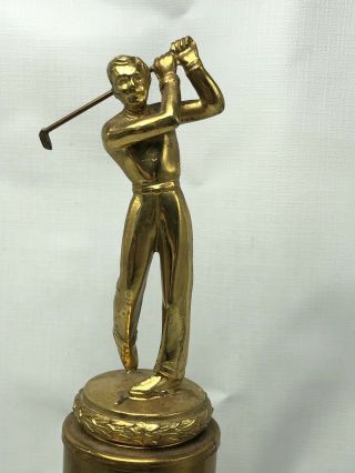 Vintage 1948 Champ Dodge Inc Trophies Co.  Figural Golf Trophy 16” Tall Art Deco 5