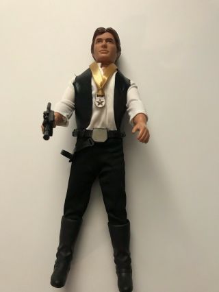 Vintage Star Wars 1978 Han Solo 12” Inch Action Figure Doll (read) Blaster Medal