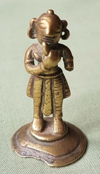 17th or 18th century Indian Brass Figure of Man 2