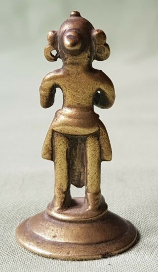 17th or 18th century Indian Brass Figure of Man 5