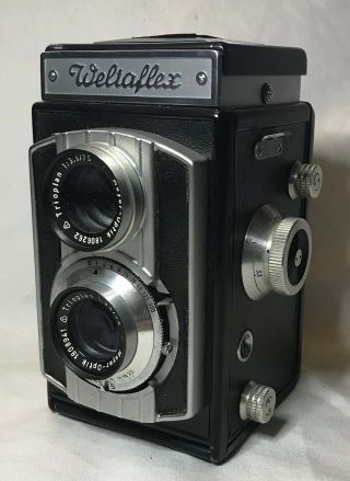 Vintage Welta Weltaflex Tlr 120mm Film Camera (1955) W/meyer 75mm F/3.  5 Lens