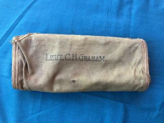 Vintage Wwii Rcaf Canvas Personal Effects Field Gear Bag Canadian