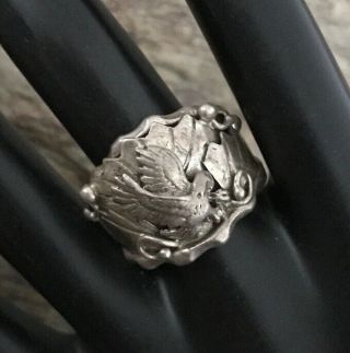Vintage Native American Old Pawn Sterling Silver Ring.  Size 10