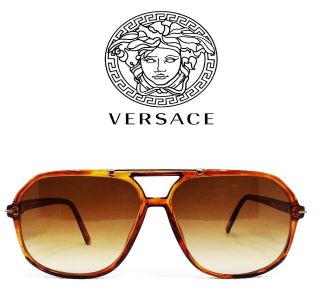 Old Stock Rare Vintage Gianni Versace Sunglasses 70s Aviator Style