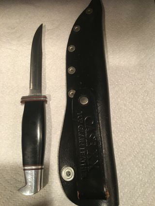 VINTAGE 1970s CASE XX FIXED BLADE HUNTING KNIFE W/ORIGINAL SHEATH 3