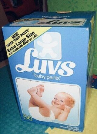 Vintage Luvs Diapers Plastic Xl 20 Total