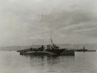 Rare B&w Photograph Royal Canadian Navy Wwii Ship Hmcs Prince David