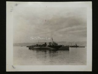 RARE B&W Photograph Royal Canadian Navy WWII Ship HMCS Prince David 2
