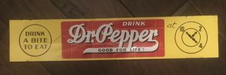 Vintage Advertising Dr.  Pepper Sign 10 2 4,  Soda Pop,  1939 Door Push