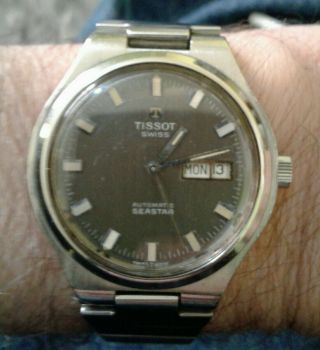 Tissot Seastar Automatic Vintage Mens Watch Serviced Integrated Bracelet. 3