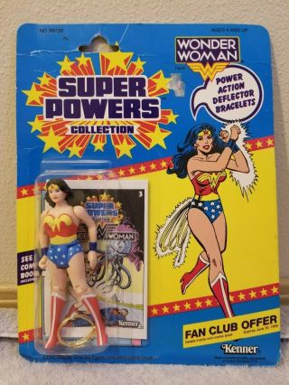 Dc Powers Wonder Woman Action Figure Moc 1985 Kenner Vintage