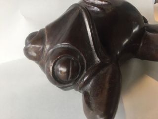 Vintage Large Maitland Smith Bronze Frog 3
