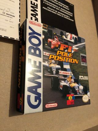 F1 Pole Position Nintendo Game Boy Box Only VERY RARE USA version Authentic 2