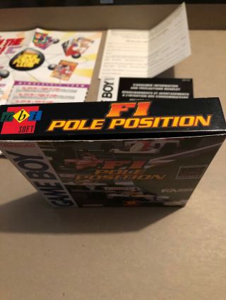 F1 Pole Position Nintendo Game Boy Box Only VERY RARE USA version Authentic 8