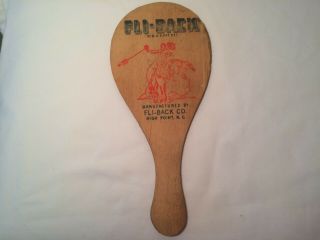 Vintage Fli - Back Wooden Paddle Ball No Ball Cowboy Western Usa