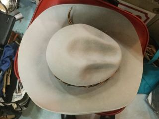 Rands Custom Hats “Tom Horn” Cowboy Hat 7 1/8 4” Brim Gray Box 12