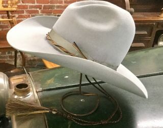 Rands Custom Hats “Tom Horn” Cowboy Hat 7 1/8 4” Brim Gray Box 2