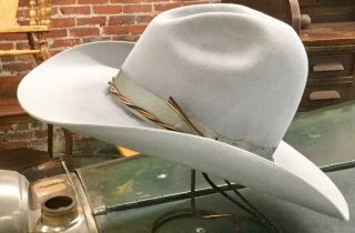 Rands Custom Hats “Tom Horn” Cowboy Hat 7 1/8 4” Brim Gray Box 3