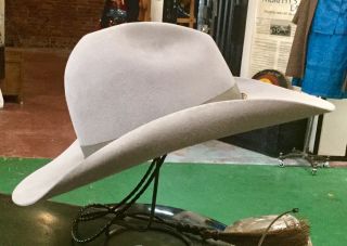 Rands Custom Hats “Tom Horn” Cowboy Hat 7 1/8 4” Brim Gray Box 4