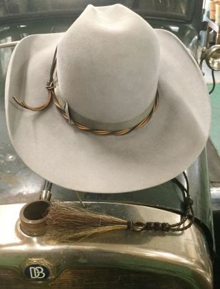 Rands Custom Hats “Tom Horn” Cowboy Hat 7 1/8 4” Brim Gray Box 5